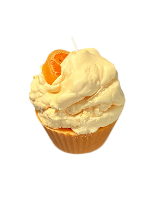 Orange Creamsicle Cupcake Candle