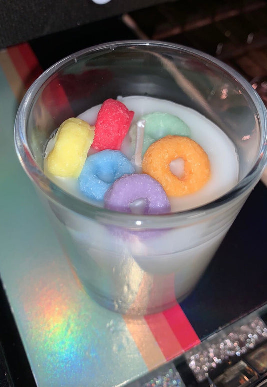 Fruit Loop Shot Glass Candle